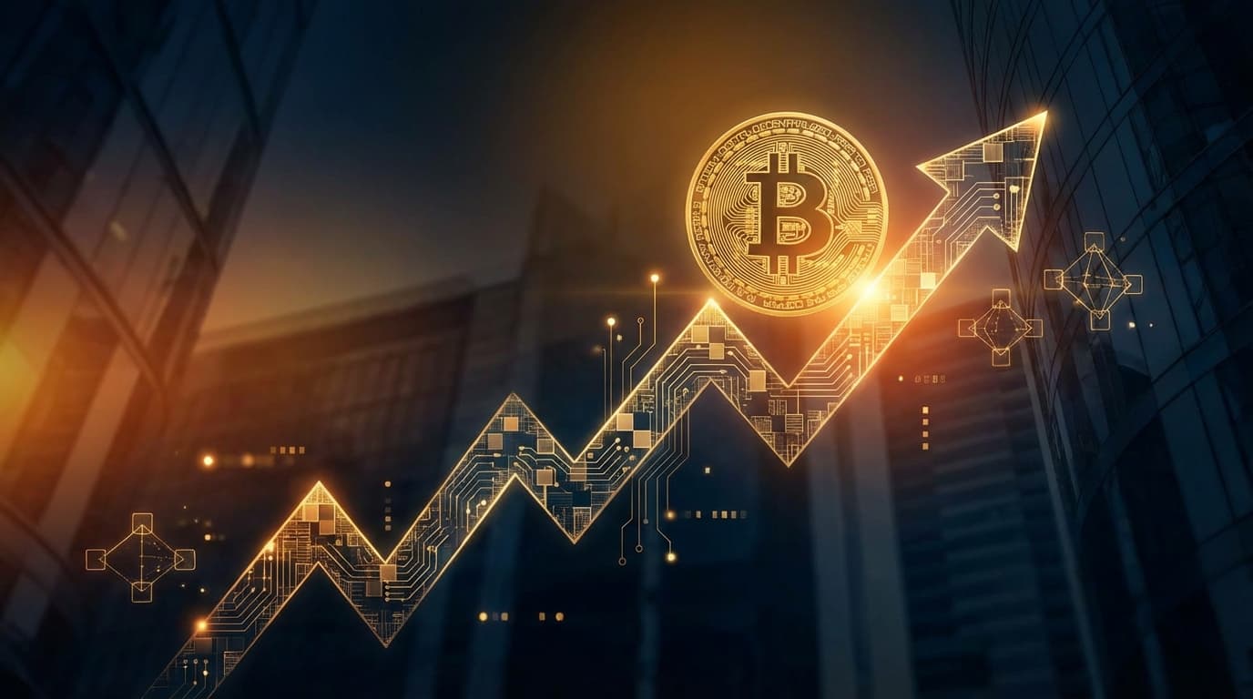 Bitcoin price chart with institutional investment theme representing 2026 outlook