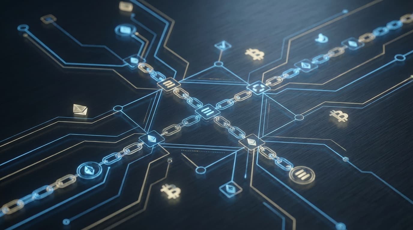 Visa logo with blockchain network visualization representing stablecoin settlement infrastructure