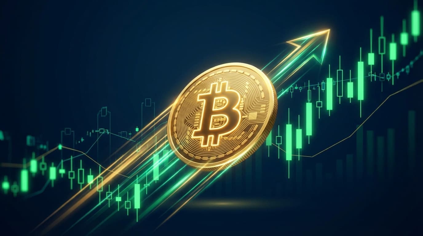 Bitcoin price chart showing upward momentum breaking through the $90,000 resistance level