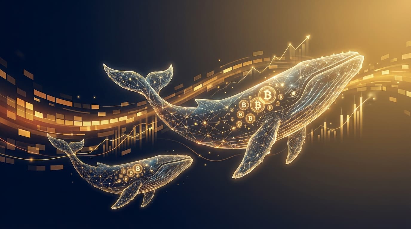 Bitcoin whale accumulation chart showing large holder buying activity