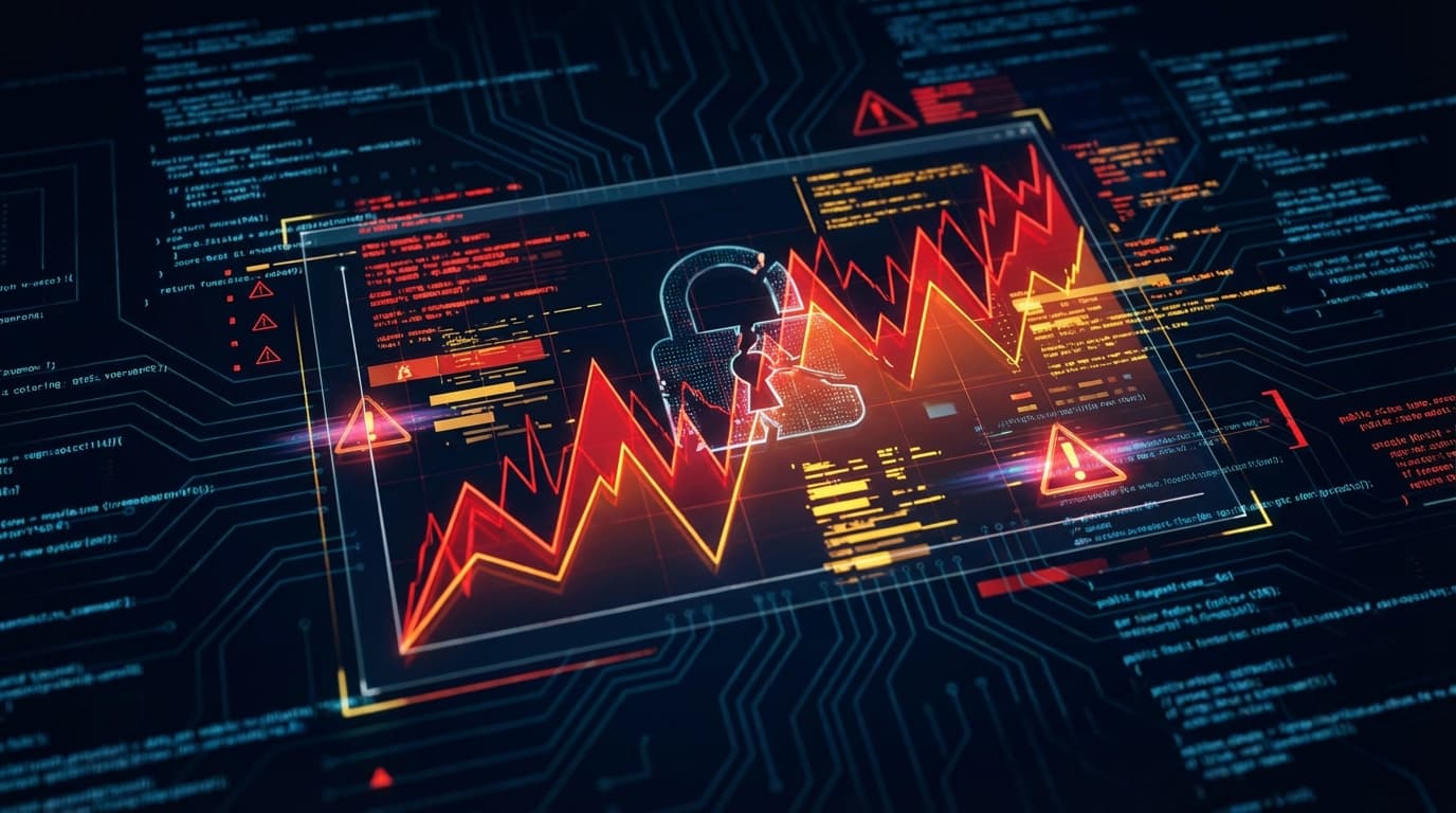 Binance exchange security incident visualization with cryptocurrency trading charts
