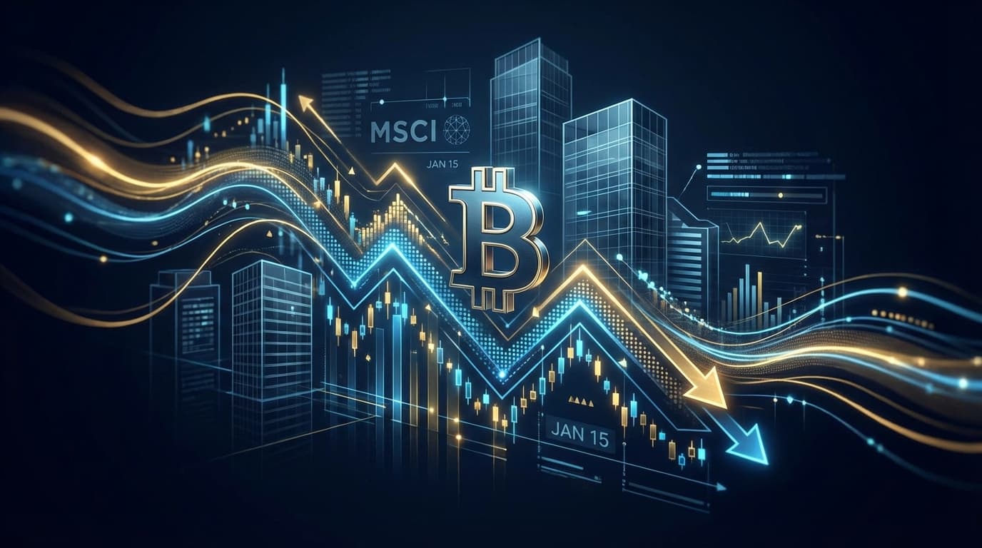 Financial charts and Bitcoin symbol representing institutional investment decision
