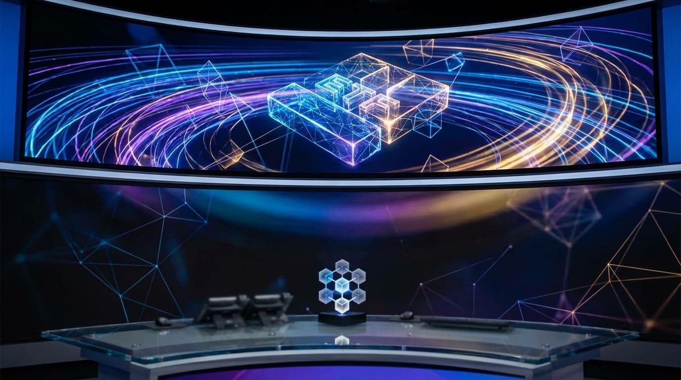 Abstract visualization of multiple cryptocurrency tokens flowing into an ETF container