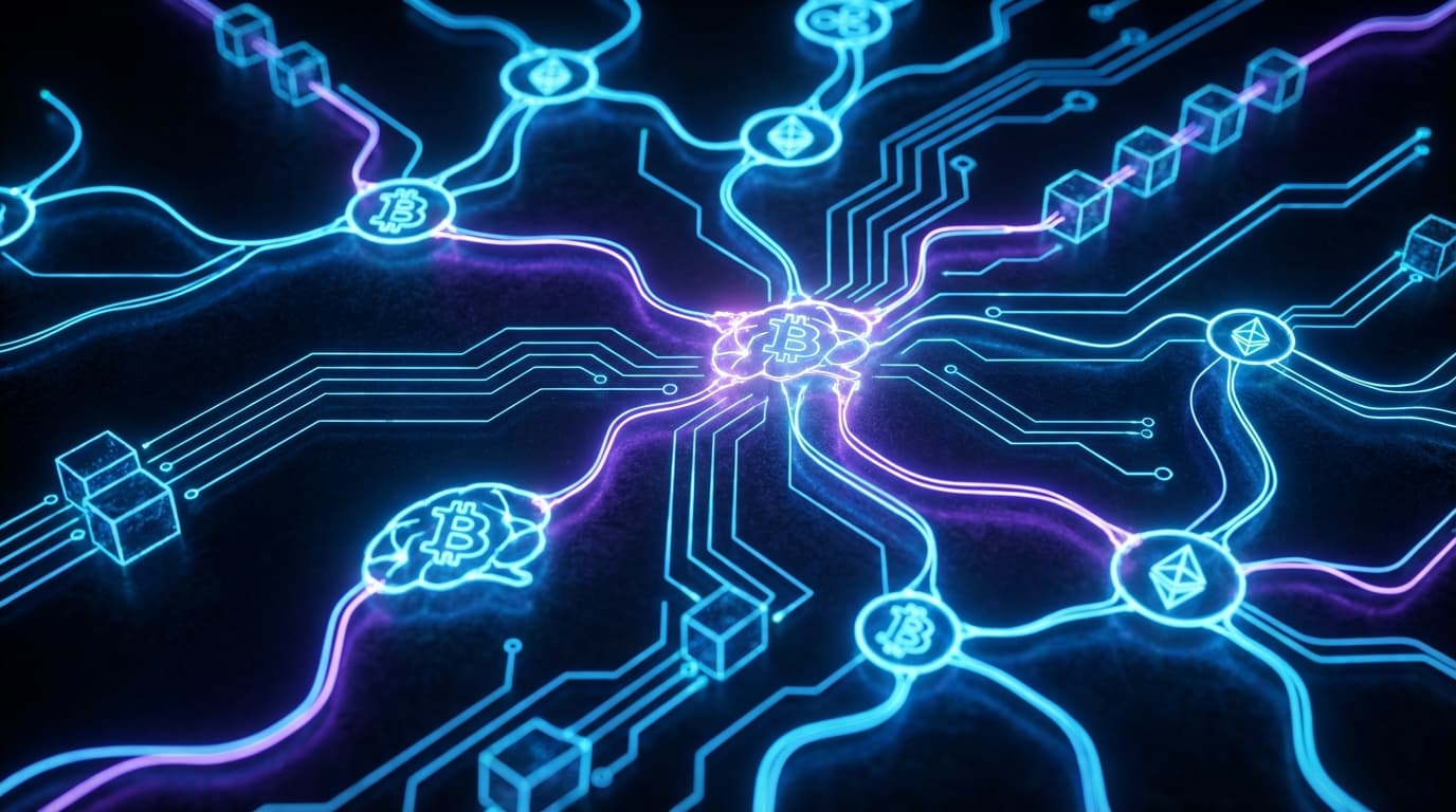 AI chip and cryptocurrency tokens visualization representing the Nvidia GTC 2026 impact on AI crypto markets