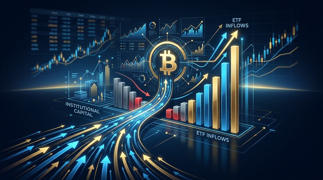 Bitcoin ETF inflow chart showing March 2026 reversal of four-month outflow streak