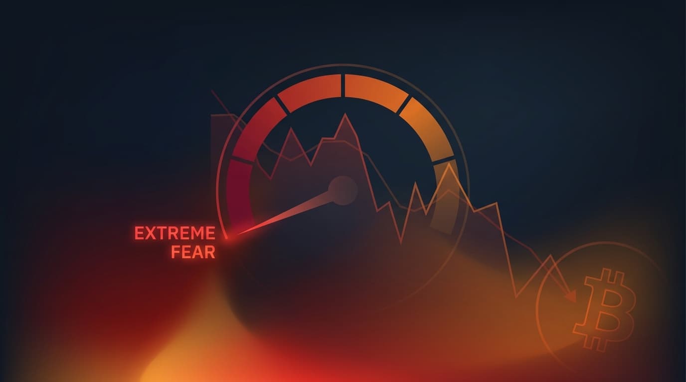 Bitcoin fear and greed index chart showing extreme fear levels comparable to historic lows