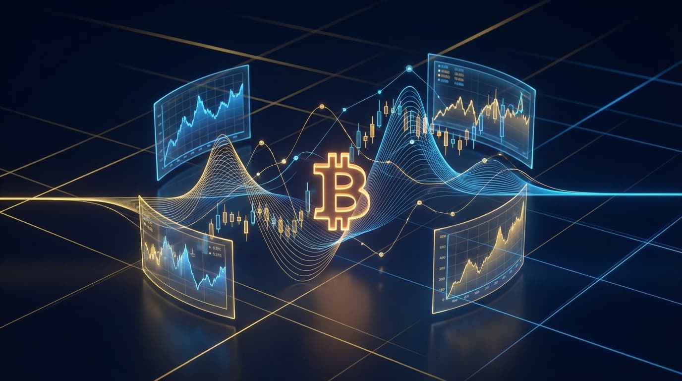 Bitcoin prediction market chart showing probability distribution for February 2026 price targets