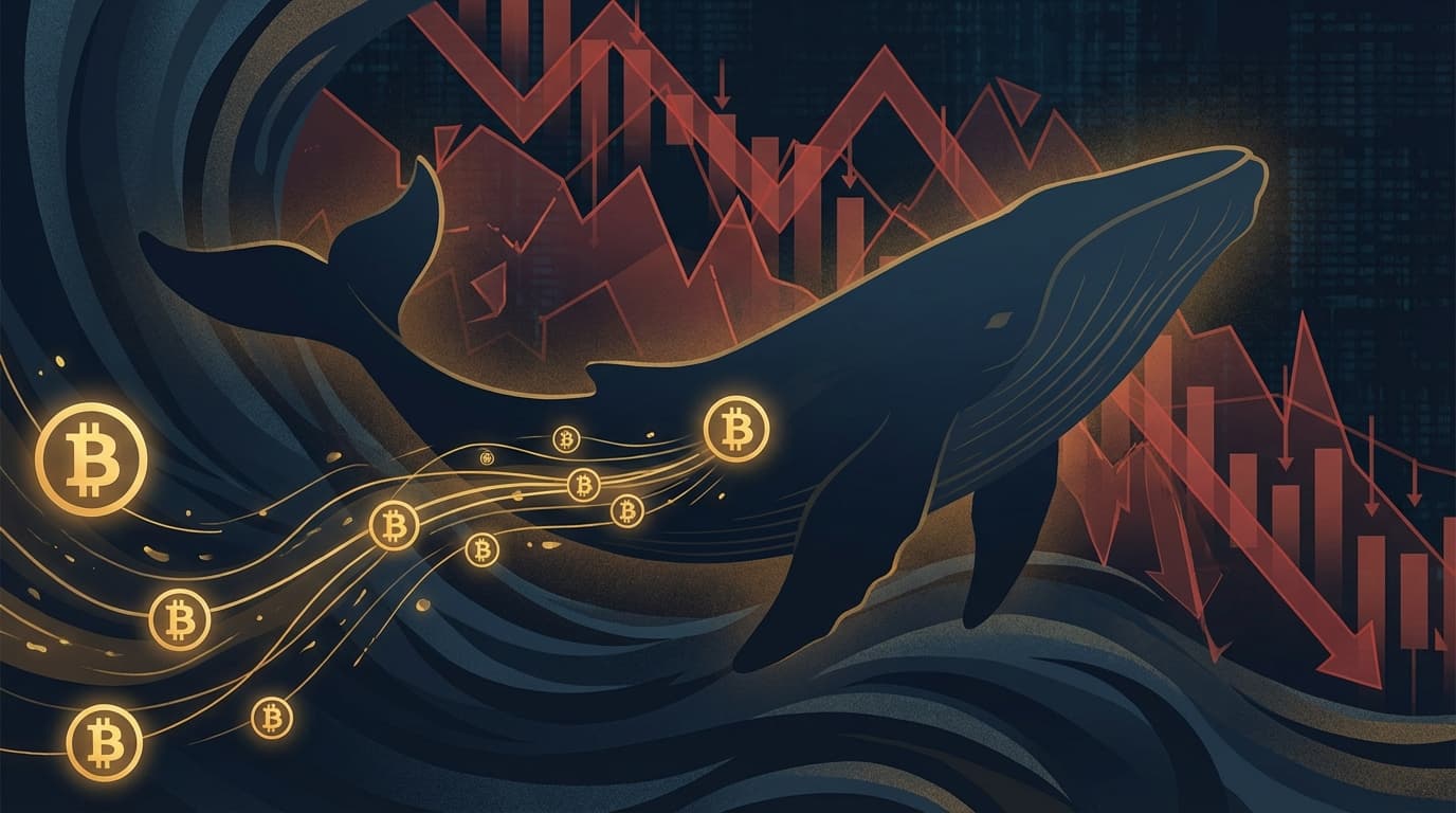 Abstract visualization of whale accumulation during extreme market fear