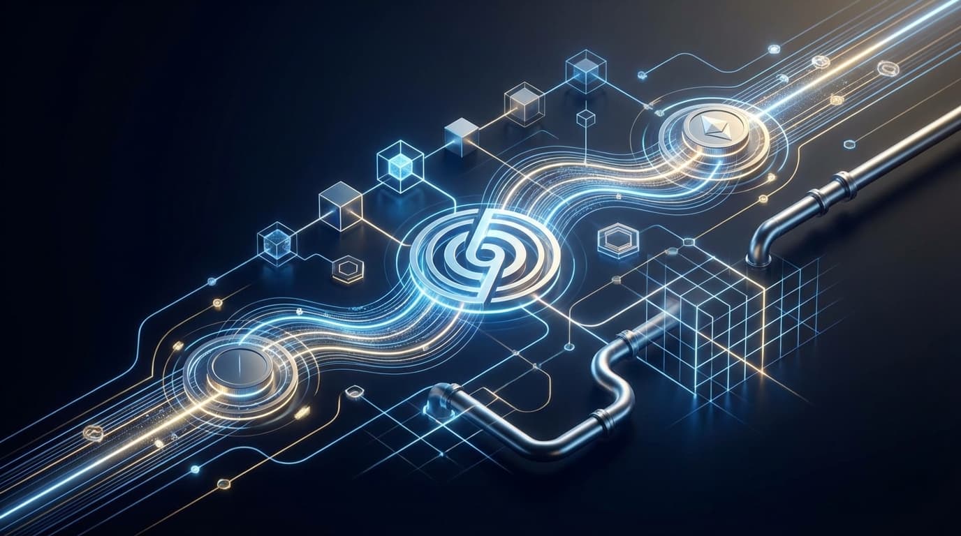 BlackRock logo alongside stablecoin symbols representing the shift to infrastructure status