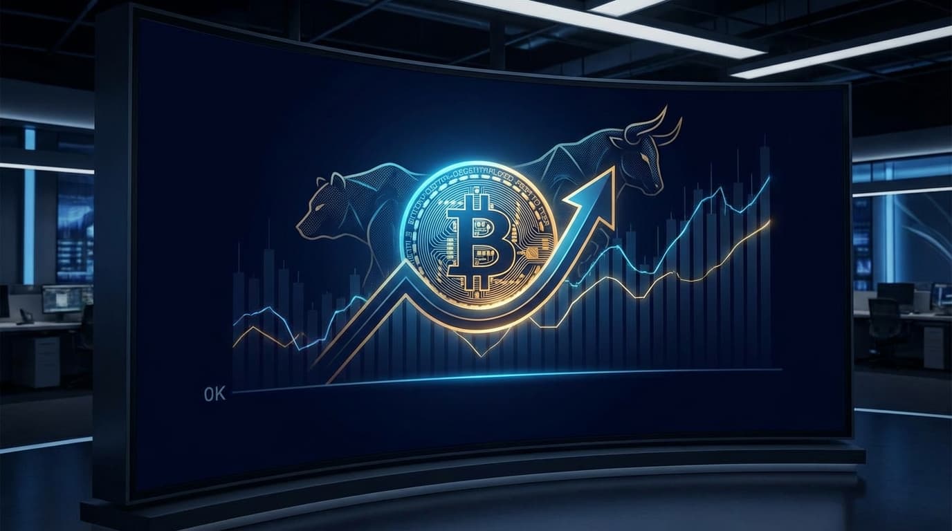 Bitcoin price chart showing market recovery with analyst outlook indicators