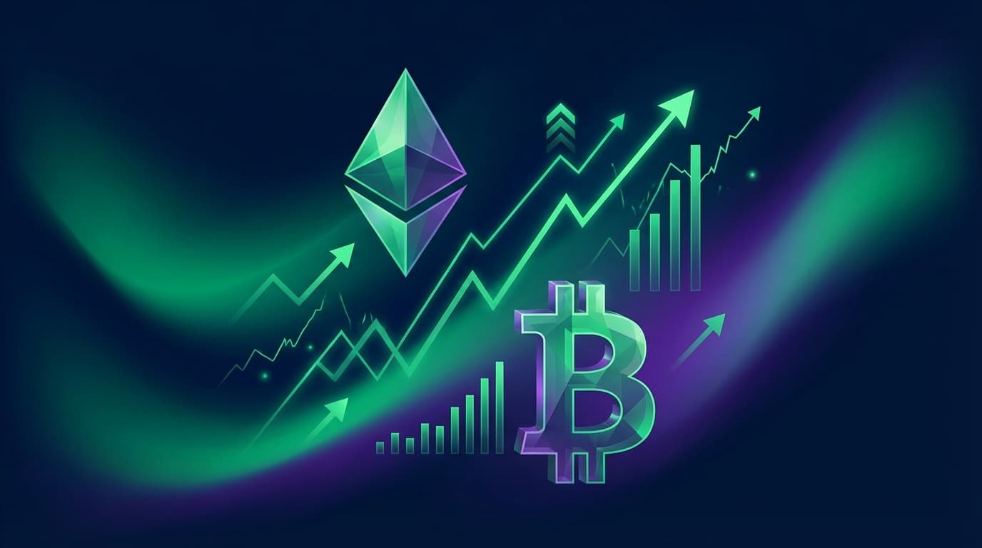 Ethereum and Bitcoin price chart showing ETH outperformance during March 2026 market rally