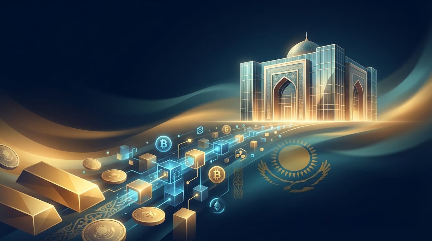 Abstract visualization of sovereign wealth flowing into digital asset markets