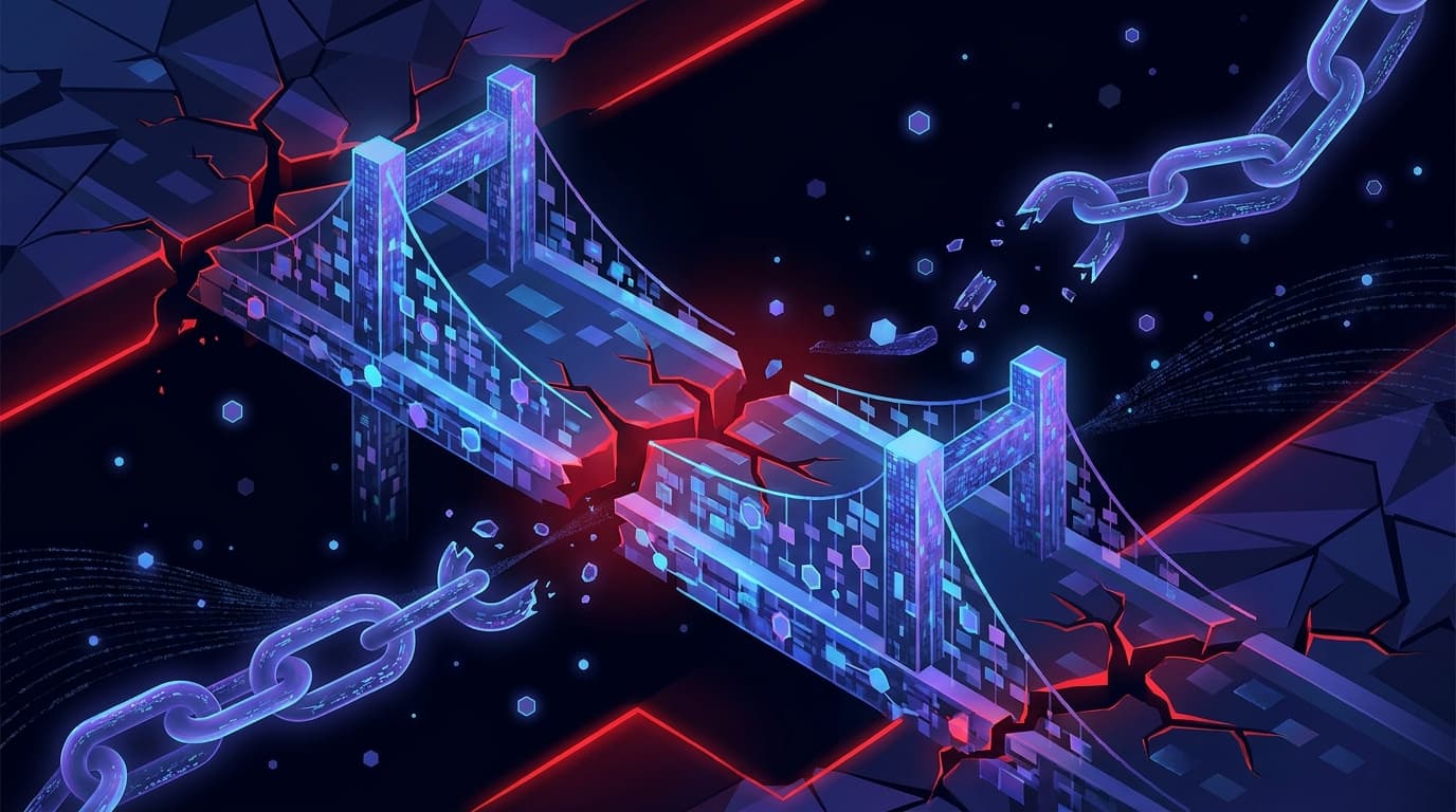 Security visualization showing Kelp DAO bridge exploit affecting DeFi lending protocols