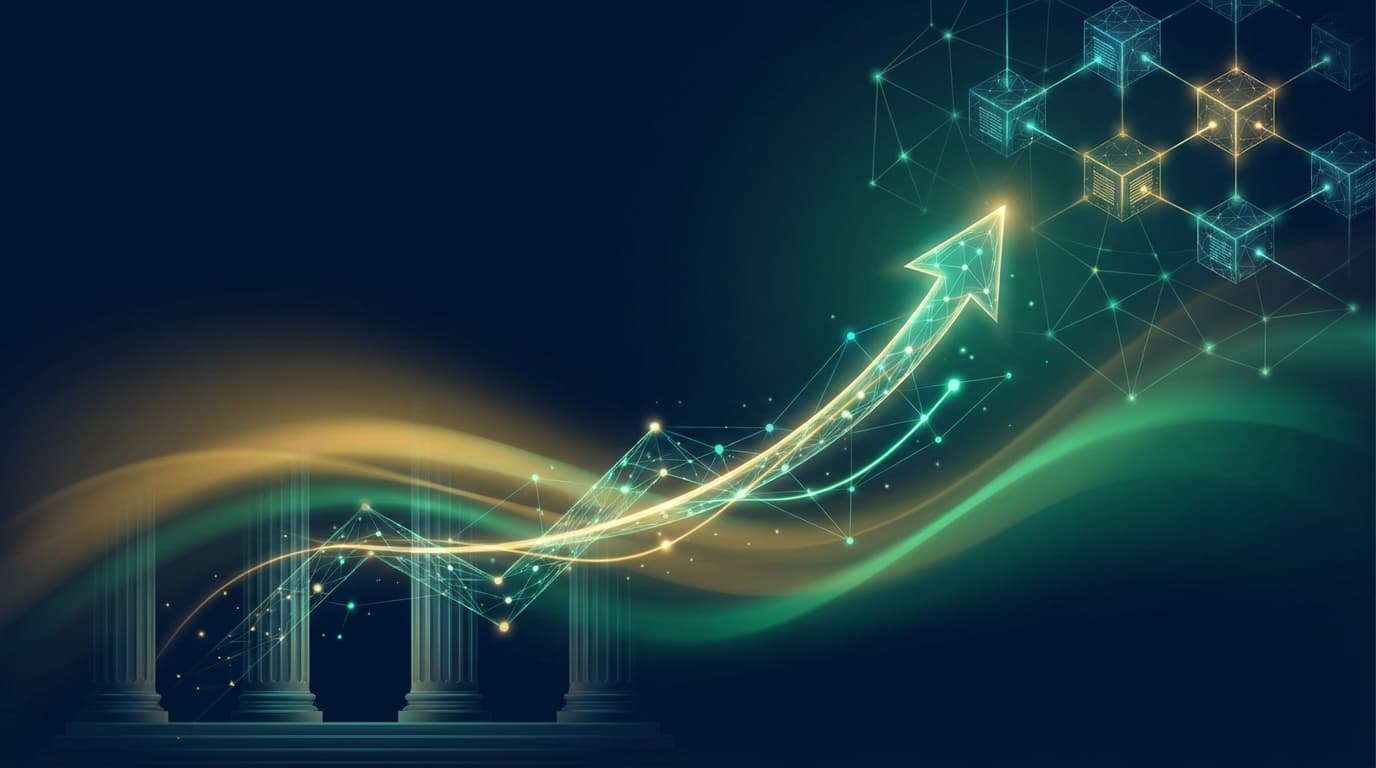 Financial chart showing OKB token price surge with NYSE and OKX logos