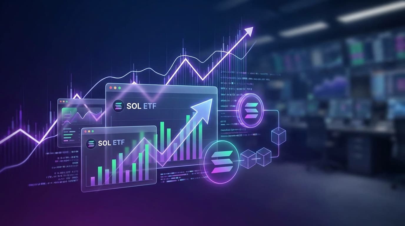 Solana ETF trading volume chart showing record $220 million day