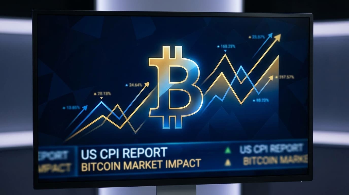 Bitcoin price chart with CPI inflation data overlay showing market reaction